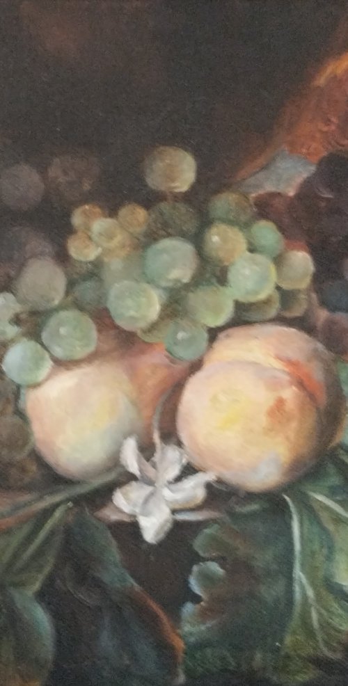 Still life with peaches by Viktória Déri