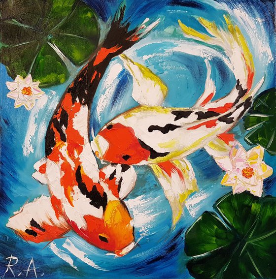 Koi fish duet 40*40 cm