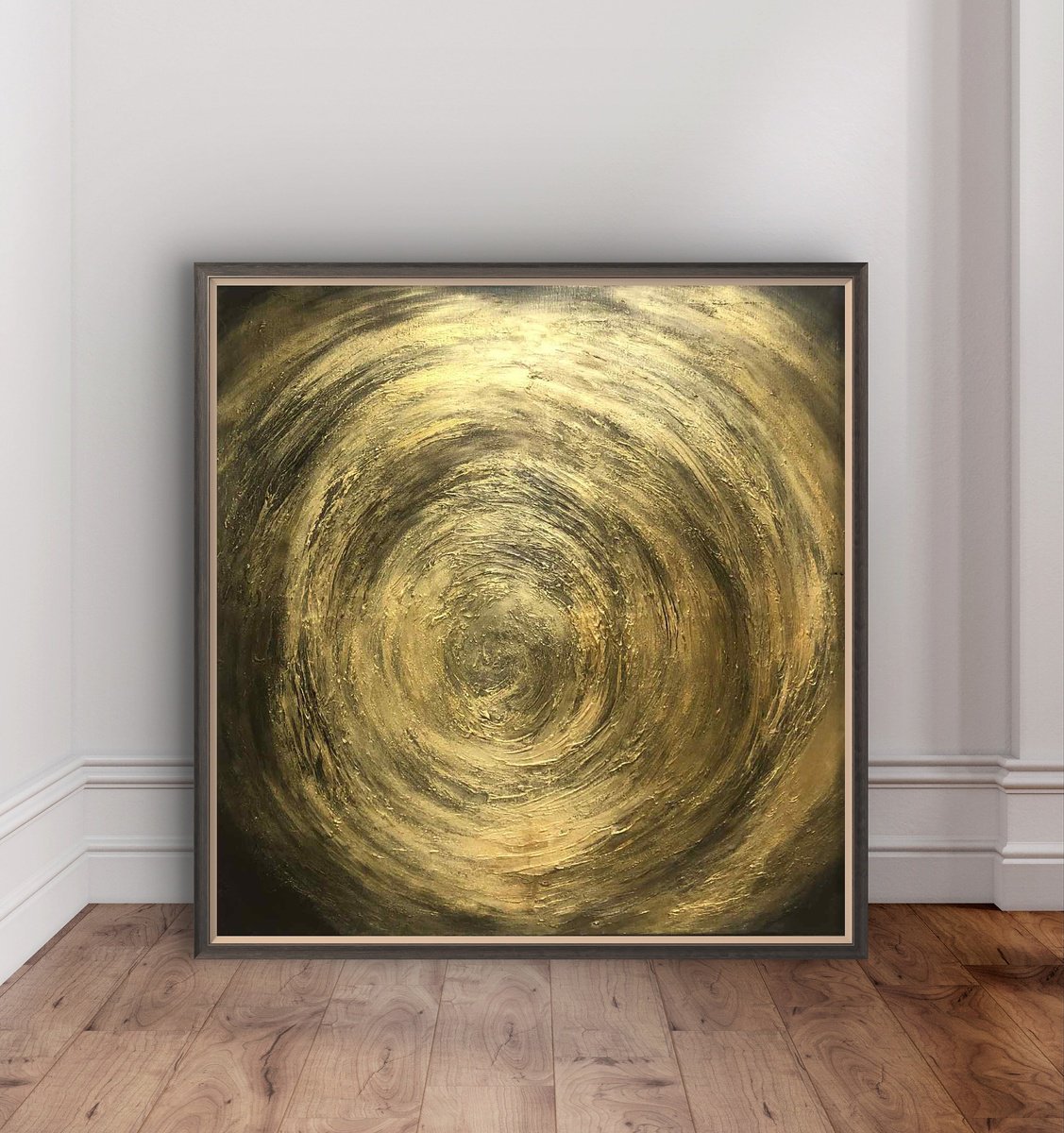 Abstract Acrylic Painting By Alexandra Petropoulou, 39 X 39, Luminous Round, Original Artwork