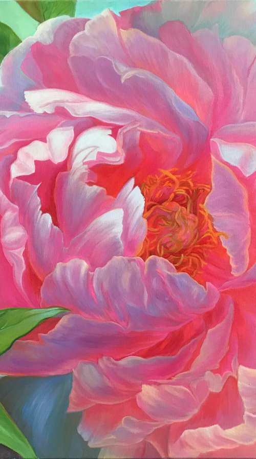 Peony on the sun by Elena