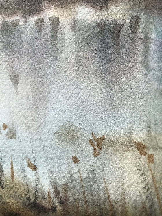 Cold spring.  one of a kind, original watercolour