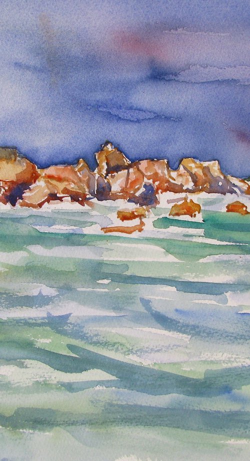 Rocks near Bréhat island in Brittany by Jean-Noël Le Junter