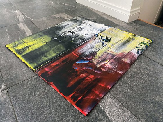 "We're Coming For You" - Save As A Series - Original PMS Abstract Diptych Acrylic Paintings On Wooden Panels, Framed - 52" x 26"