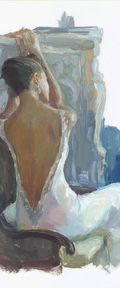 Lady in white by Vachagan Manukyan