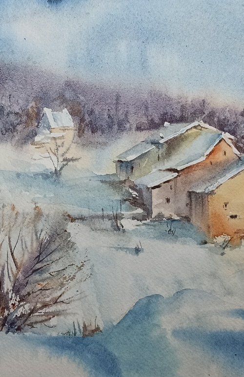 Winter in italian countryside n.1 by Olga Drozdova