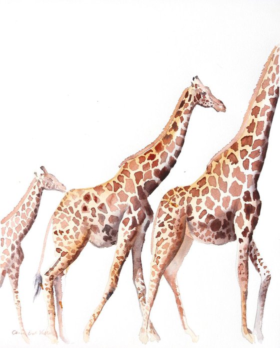 Giraffe Painting “Follow the leader"