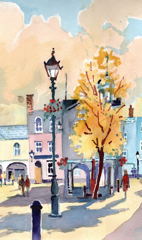 Faversham Market Place and Guildhall. by Peter Day