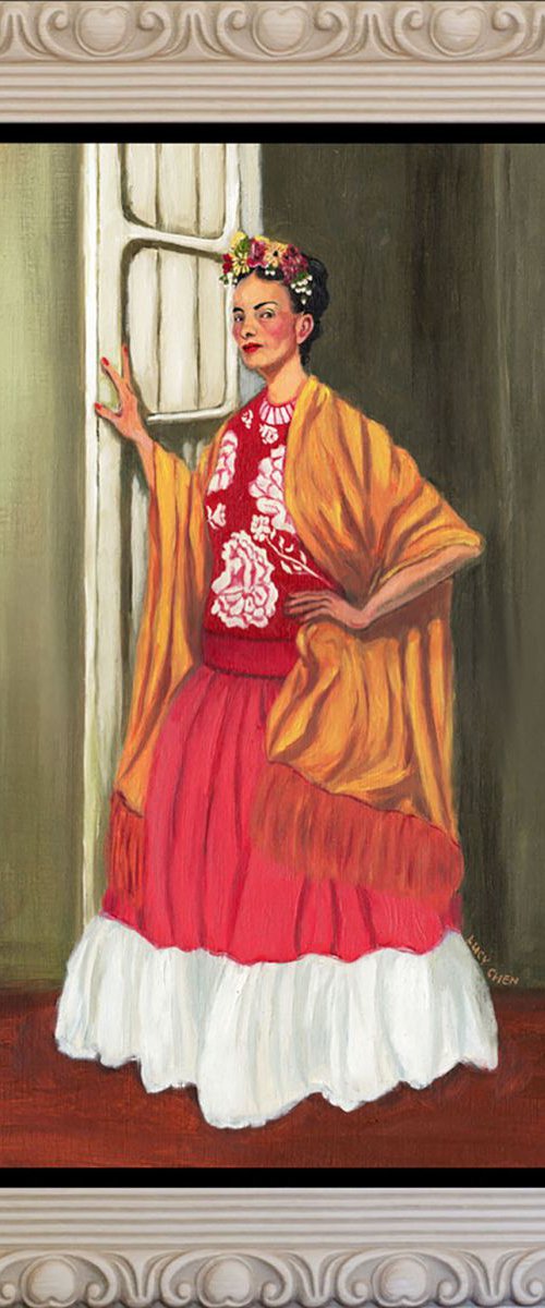 Frida Standing in a Doorway by Lucy Morningstar