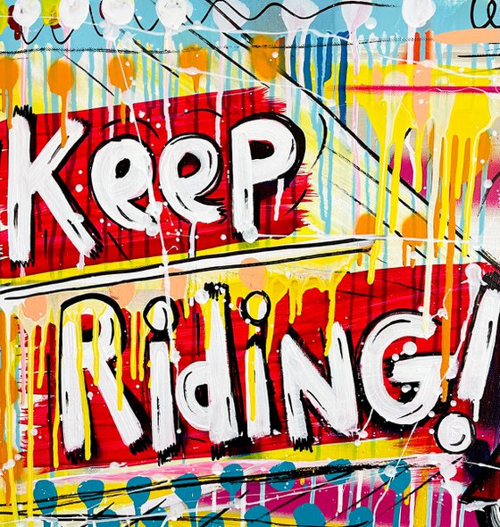 Keep Riding (50x100cm) Ready to hang