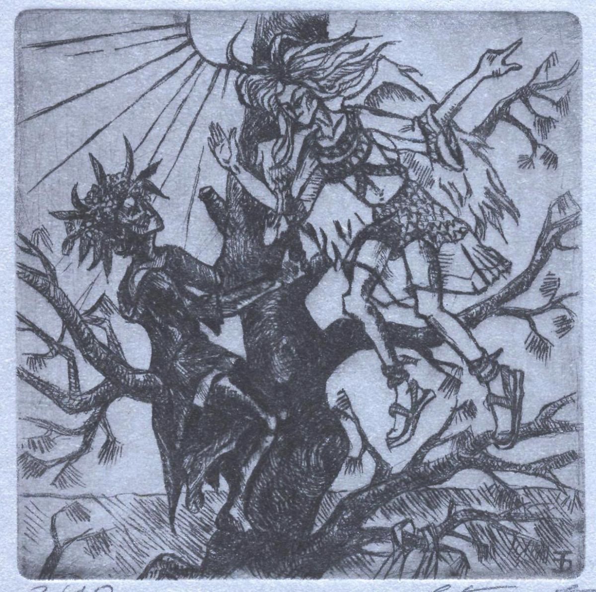 Illustrative Portrait Etchings & Engravings By Kateryna Bortsova, 8 X 10", Discussion, Original Artwork