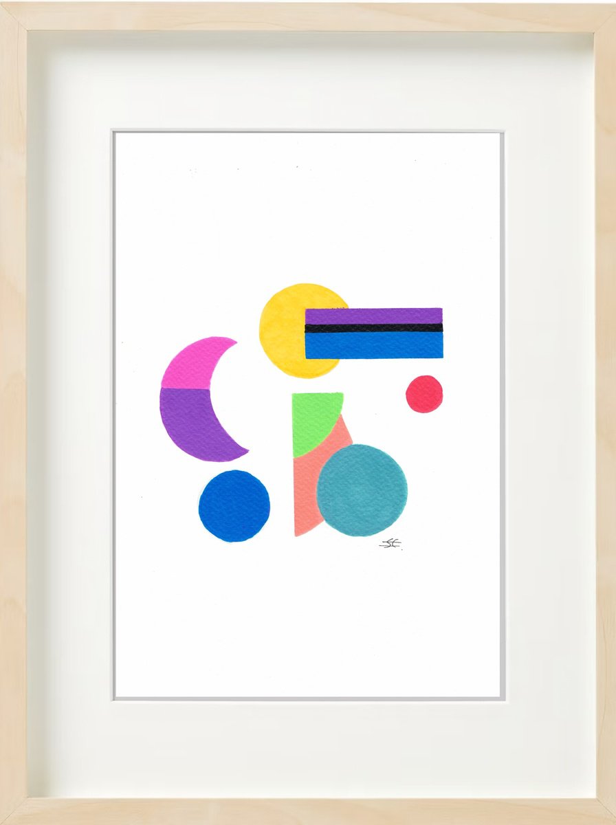 Abstract Acrylic Painting By Carla Sa Fernandes, 13 X 17, Ss95.S1, Original Artwork