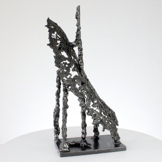 Line of light 83-21 - Abstract sculpture in metal lace