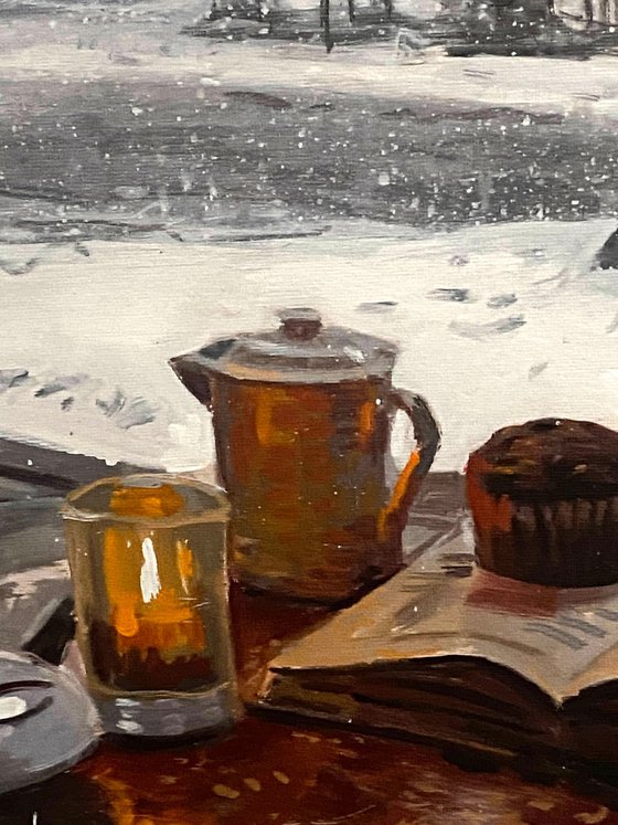 Snowfall by the Window