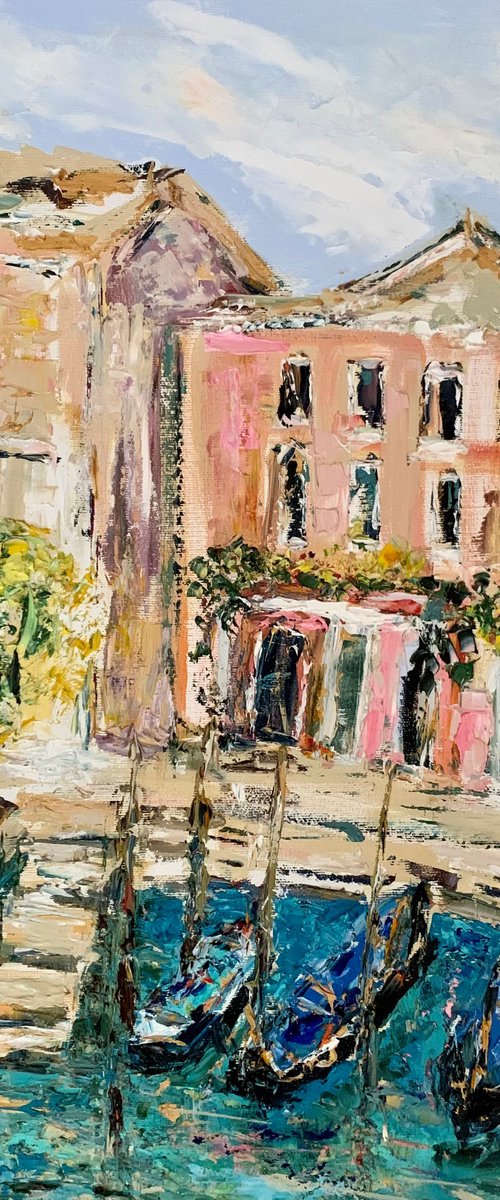 Gondolas in Venice by Vilma Gataveckienė