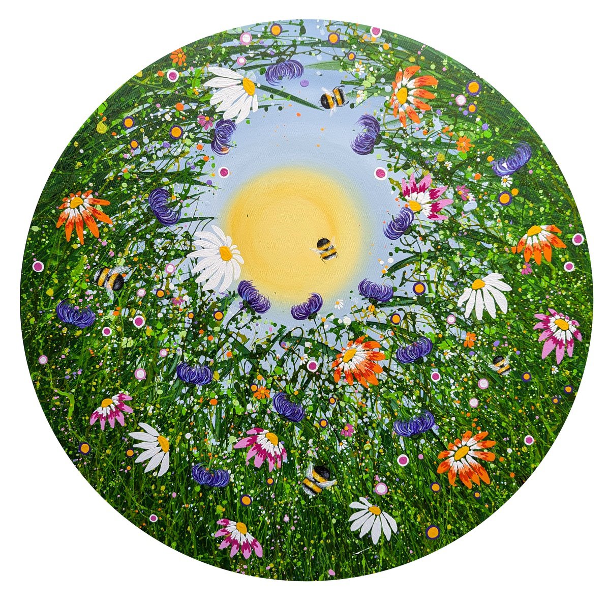 Impressionistic Landscape Acrylic Painting By Lucy Moore, 24 X 24", Natures Dreamscape #2, Original Artwork