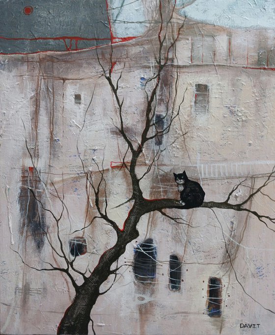 Cat on the Bare Branch