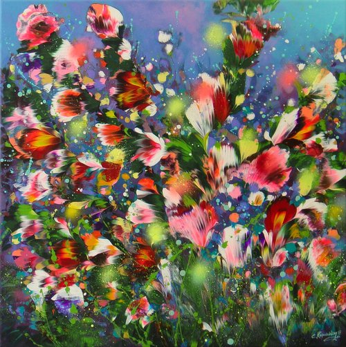 Floral Painting "The Arrival of Spring" by Irini Karpikioti