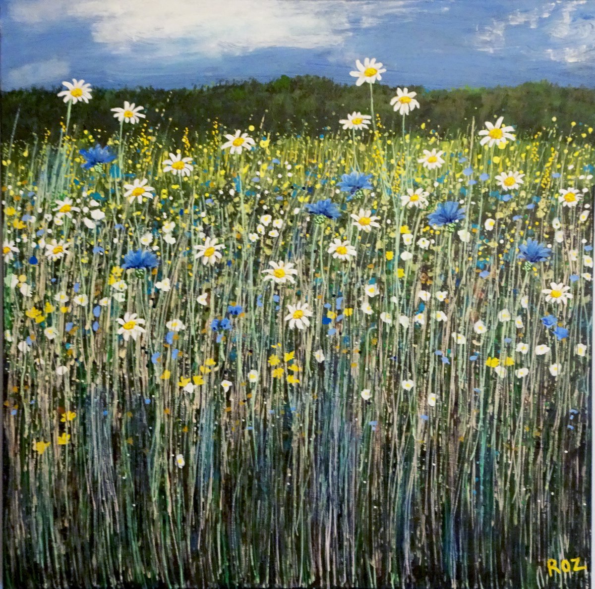 Wildflower Meadow 15 by Roz Edwards