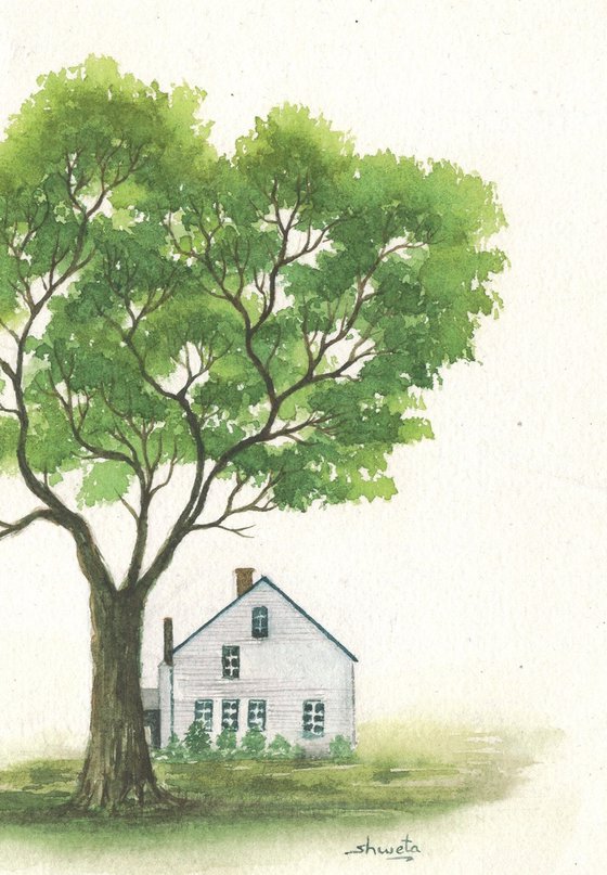House under the oak tree
