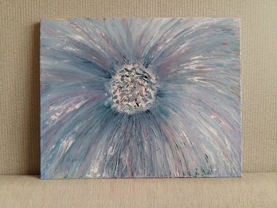 Abstract Magic flower, 50x40 cm, original artwork, FREE SHIPPING