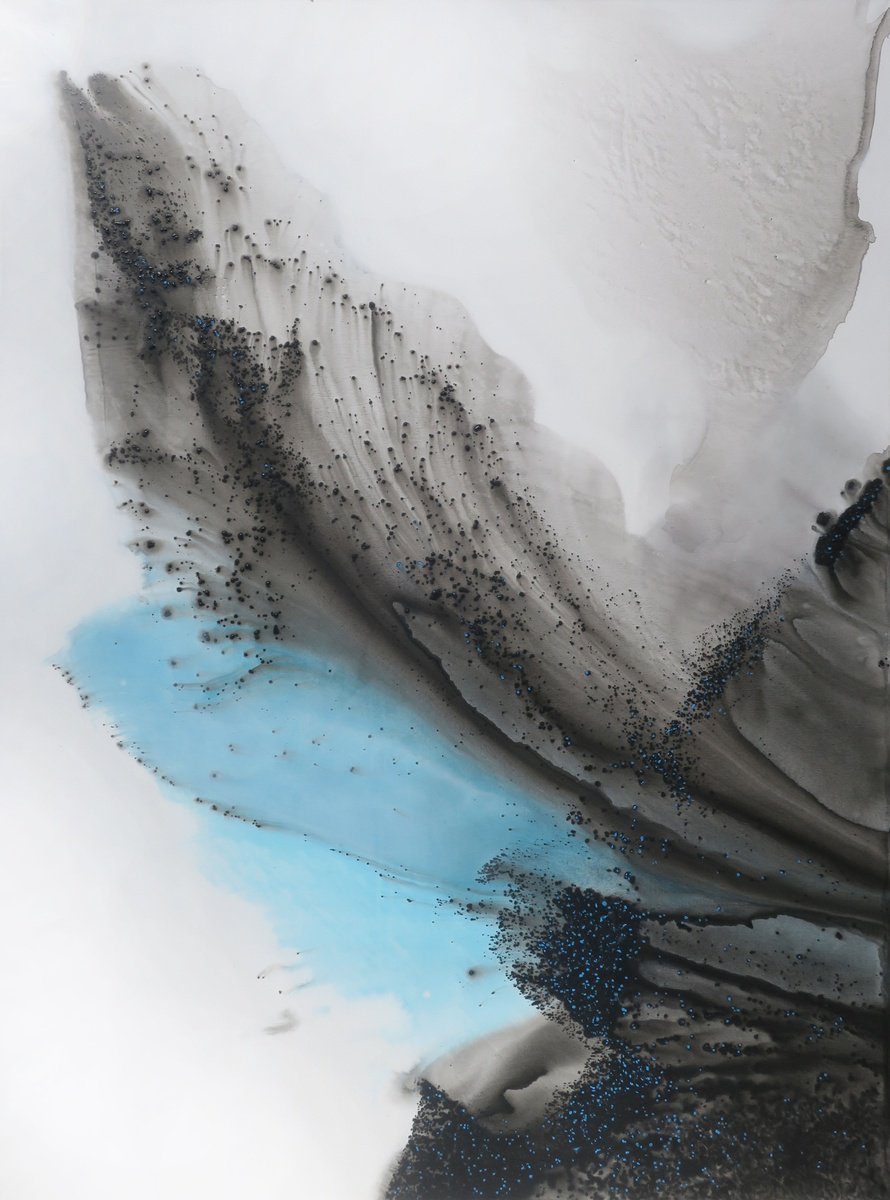 Abstract Landscape Acrylic Painting By Muriel Napoli, 55 X 79", Nature 299, Original Artwork