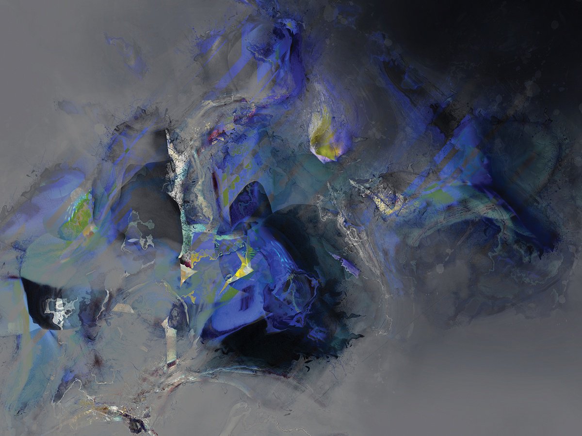 Abstract Botanical Print By Javier Diaz, 80 X 60, Secretos 14, Original Artwork