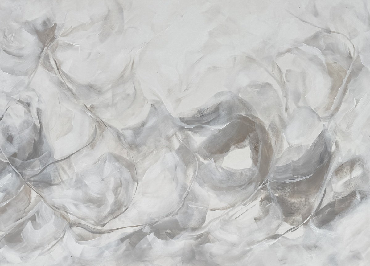 Abstract Acrylic Painting By Ivana Gigovic, 59 X 39, Echoes Of Light, Original Artwork