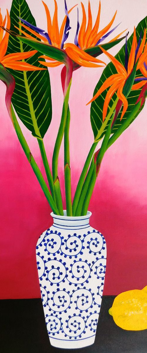 Still life with Birds of Paradise by Ruth Cowell
