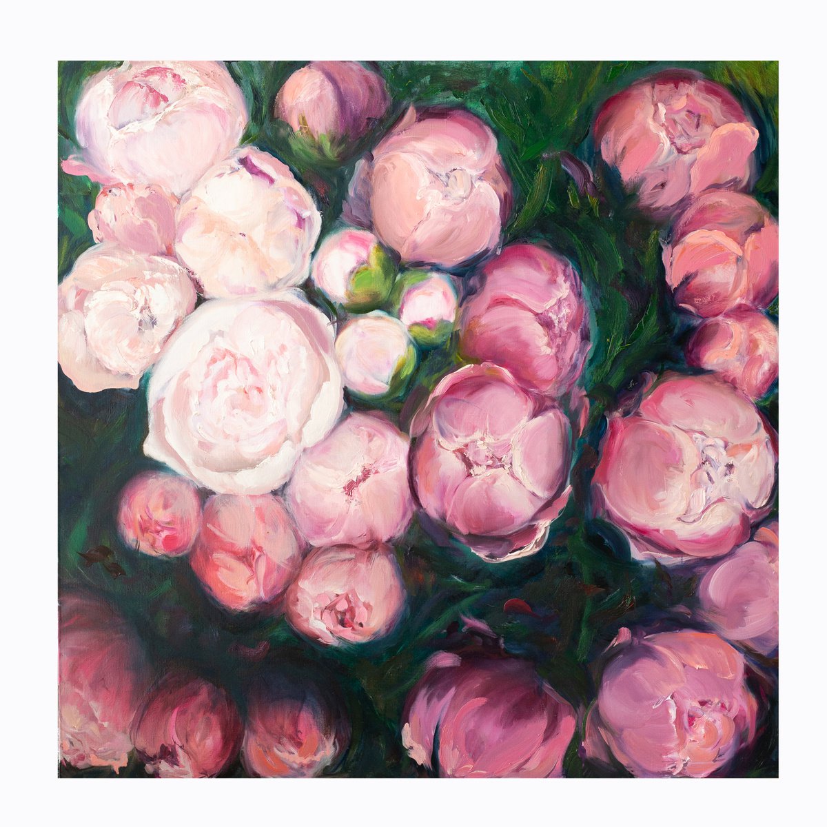 PEONIES | oil painting floral plants many flowers expensive by Diana Timchenko
