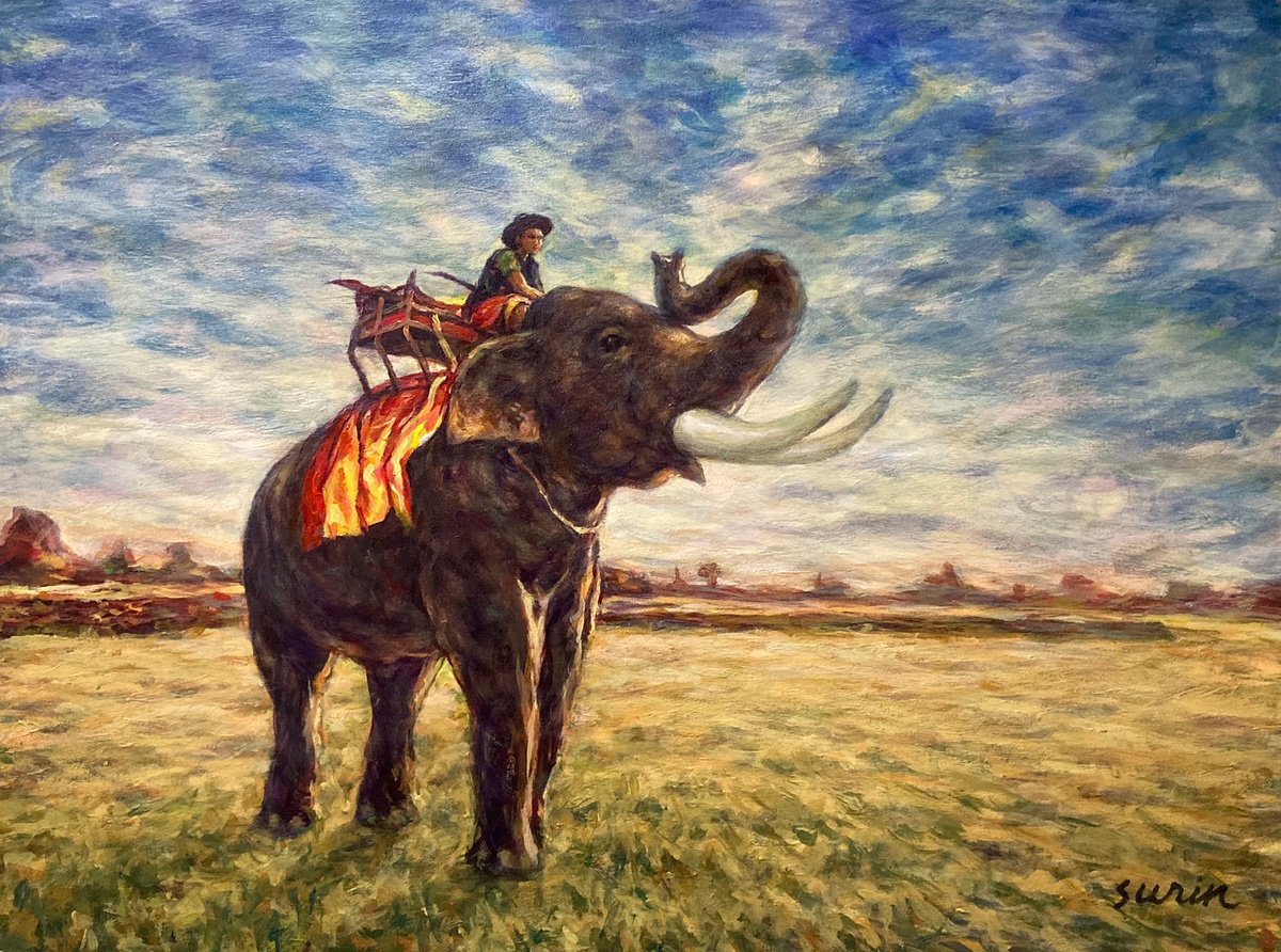 Elephant Glory, Elephant Fine Art, Elephant Portrait, Elephant Thailand, Elephant Asia by Surin Jung
