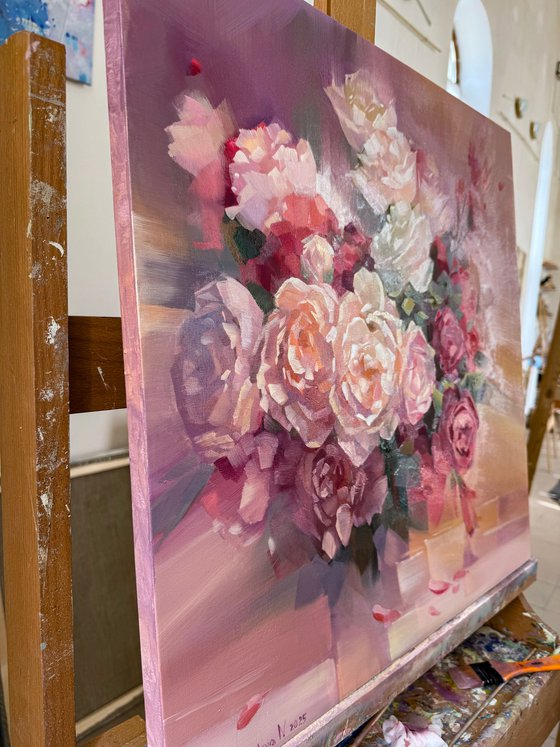 Roses. Tea for three