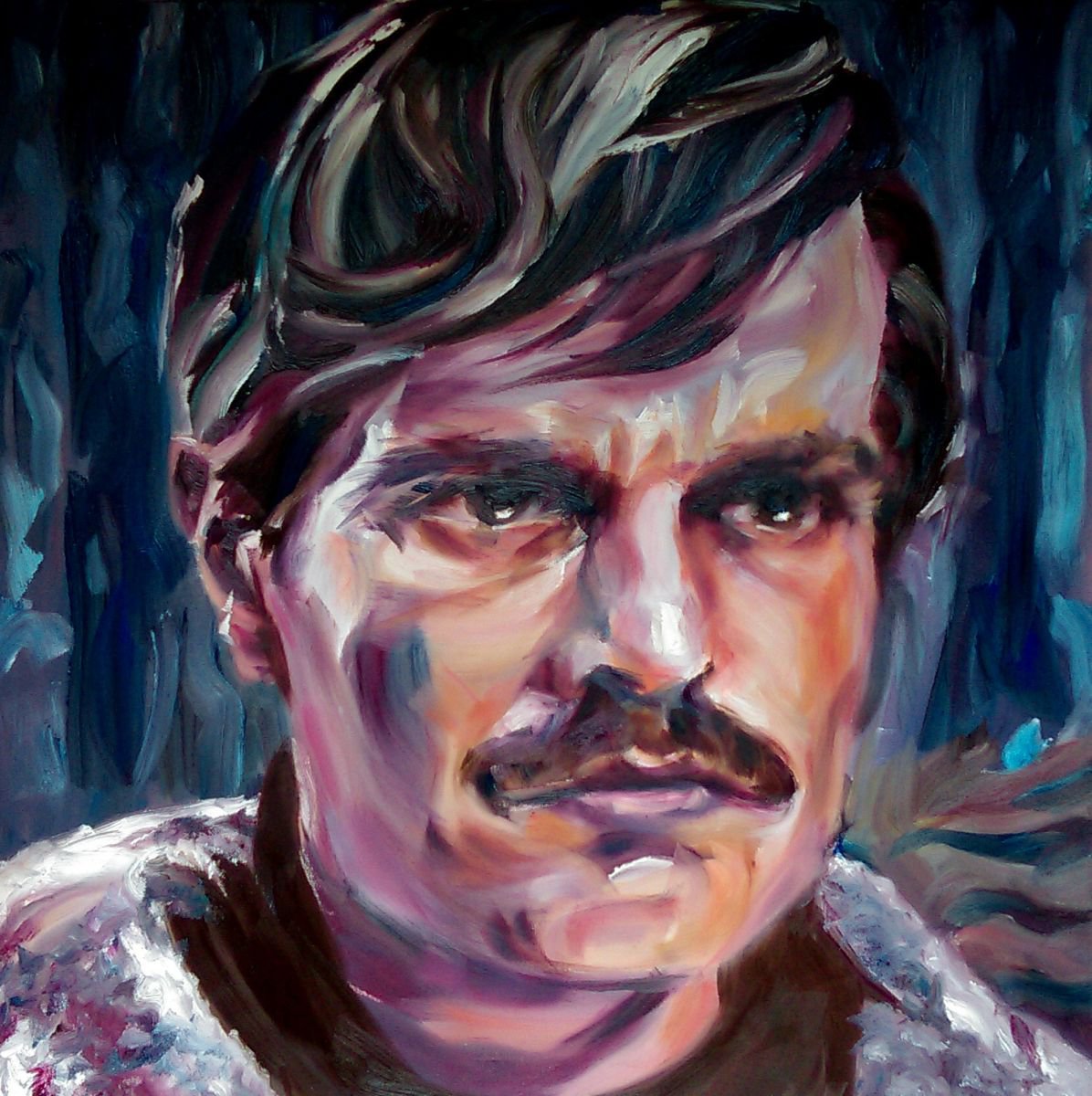Expressive Oil Painting , Yuri By Nick Pike, 36 X 36, Artwork For Sale On Artfinder