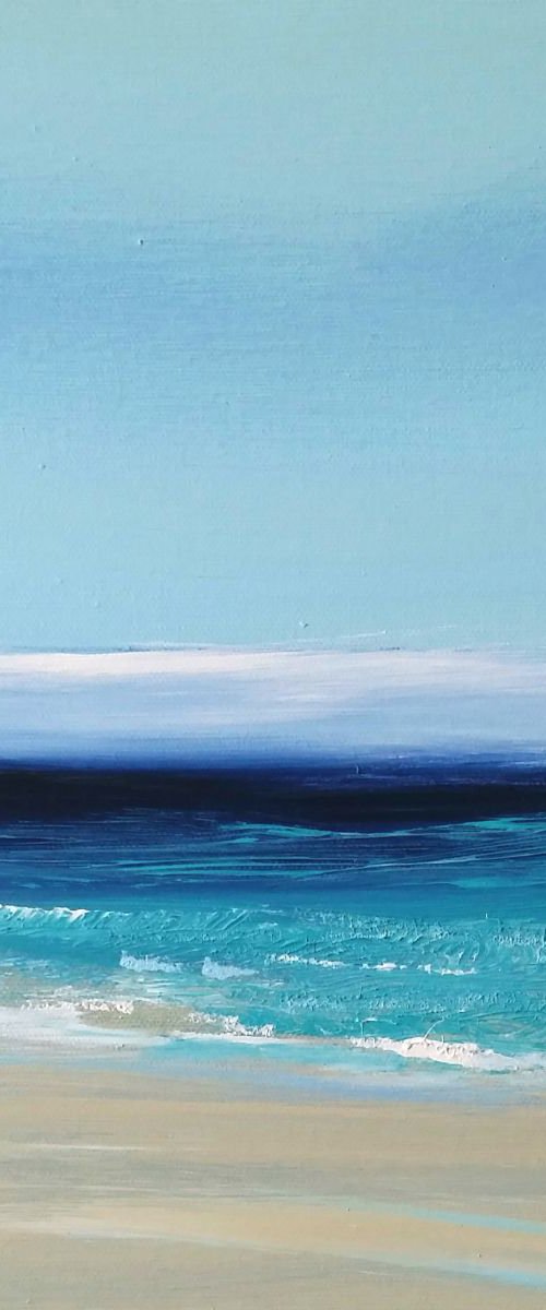 Gorgeous Day - Great gift for Beach Lovers; Modern Art Office Decor Home Seascape by Mel Graham