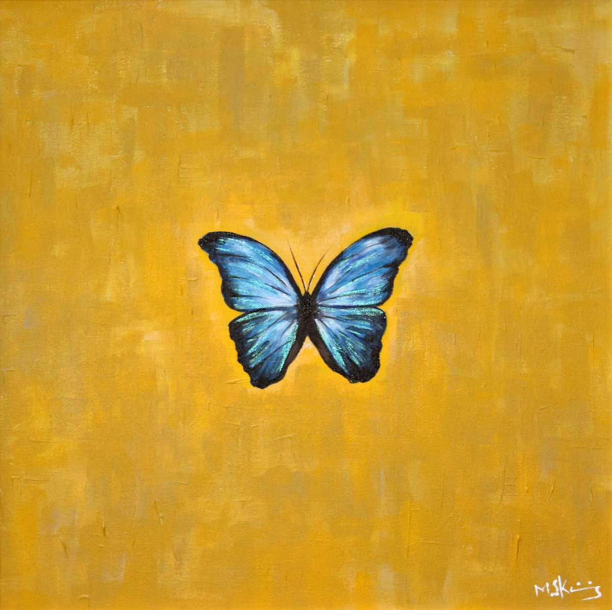 Butterfly By Mark Skirving, 16 X 16, Artwork For Sale On Artfinder