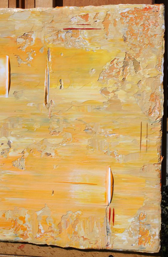 Yellow Orange White Abstract Concept