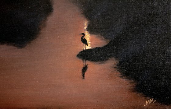 Moonlight Heron