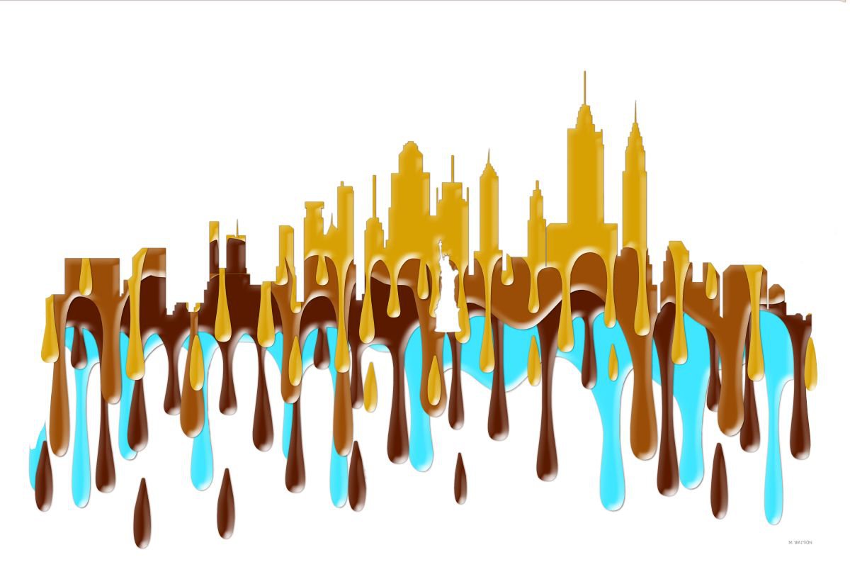 New York City, New York Skyline YBB by Marlene Watson