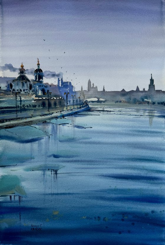 The Moscow River. By winter.