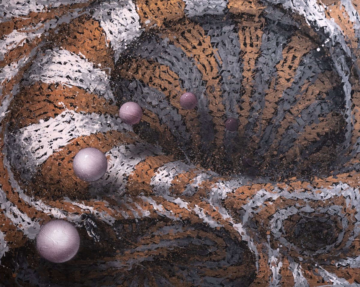 Geometric Abstract Painting By Izzy Izvne, 39 X 31, Layers Of Me, Original Artwork