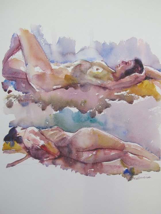 reclining female nudes