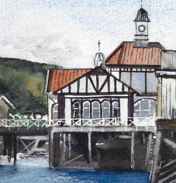 Dunoon Pier Scottish Landscape Watercolour Painting