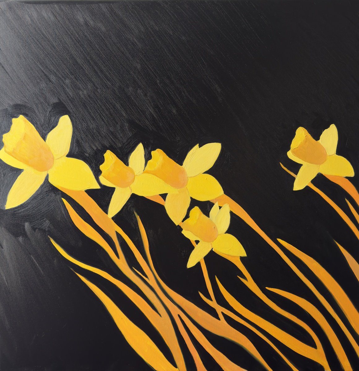 Urban And Pop Oil Painting , Burning Bloom By Anastasia Korsakova, 50 X 50, Artwork For Sale On Artfinder
