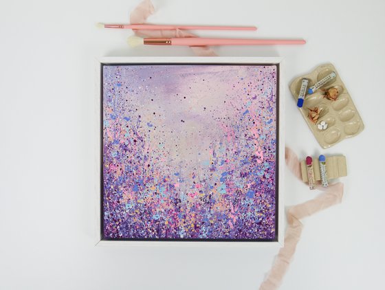 Purple Wildflowers Painting - Quiet Amongst The Chaos