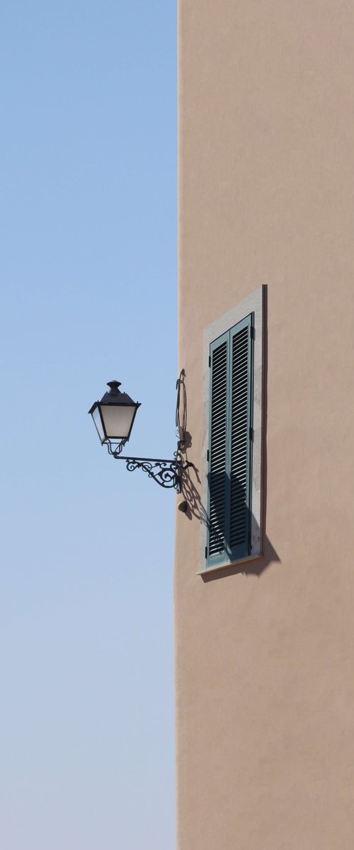 Beige and blue lamp by Marcus Cederberg