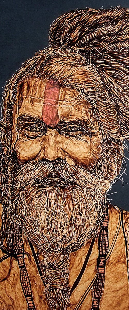 Jogi (Sadhu) by MILIS Pyrography