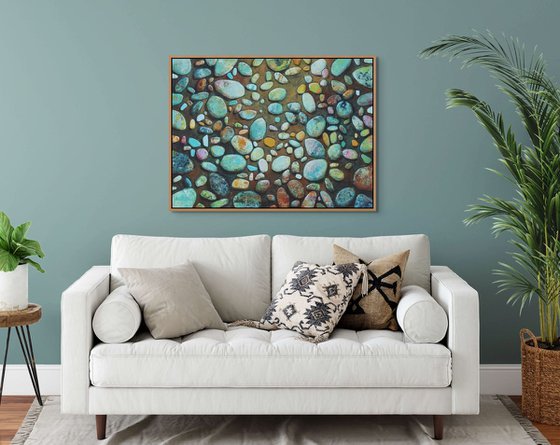 Sun Soaked Beach Rocks