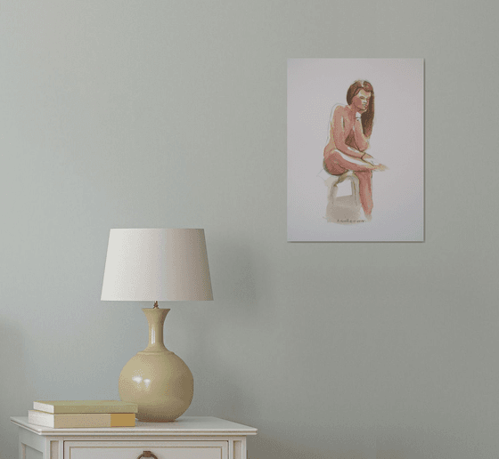 Seated female nude