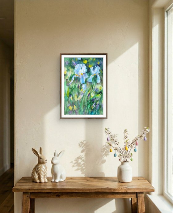 Charming flowers of iris