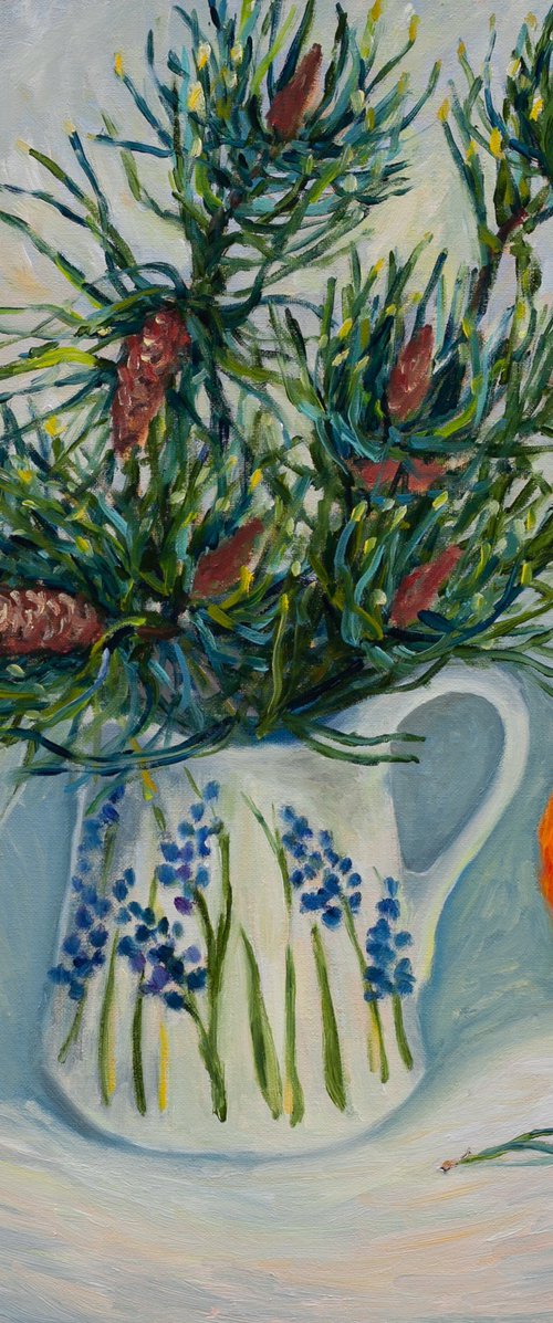 Pine and Orange by Liudmila Pisliakova