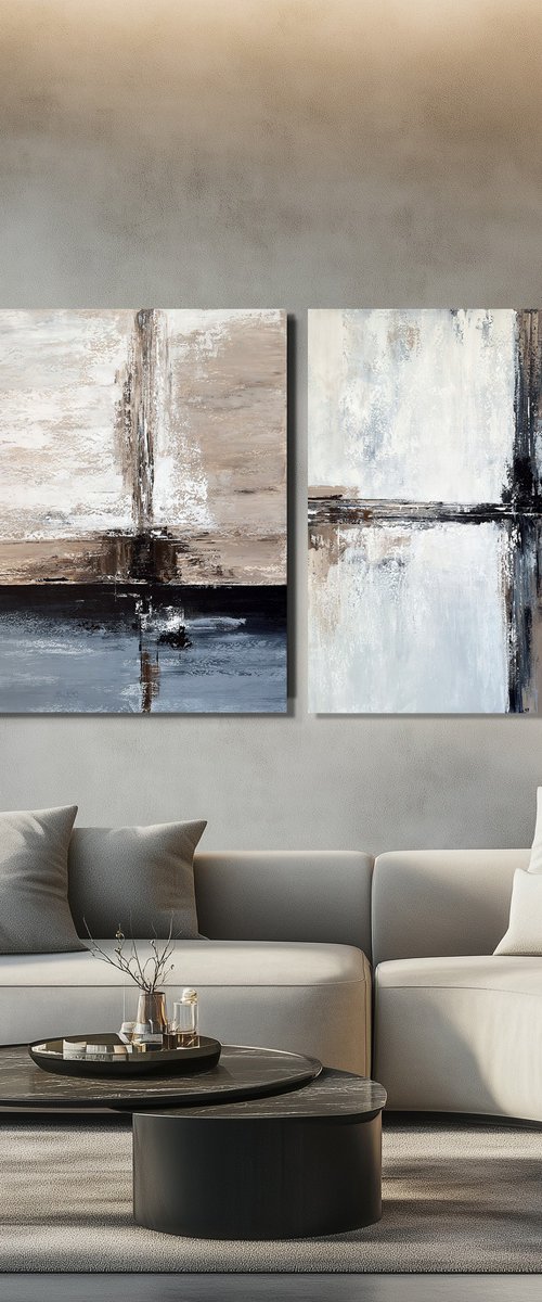The Space Between Reflections set diptych by Tatiana Malinovscaia